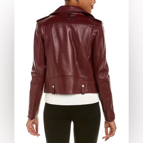 Mackage Red Baya-r Leather Moto jacket - Picture 2 of 6